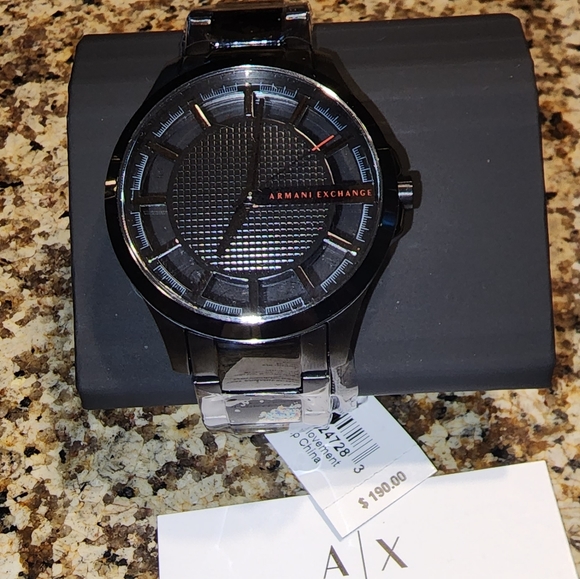 COPY - ARMANI EXCHANGE THREE-HAND BLACK STAINLESS STEEL WATCH - Picture 4 of 11